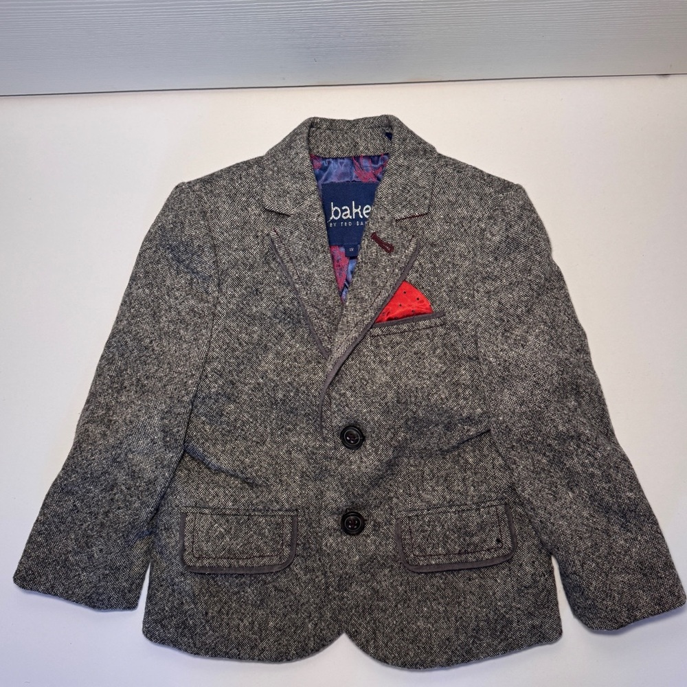 Baker by Ted Baker Gray Tweed Blazer